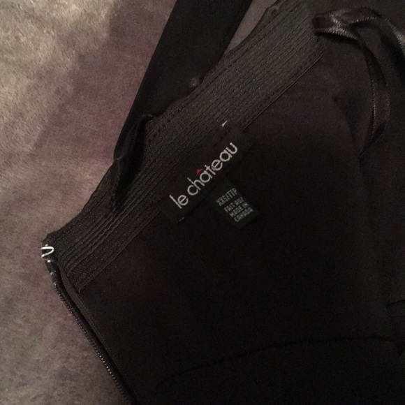 Satin black mini dress. - Picture 5 of 5